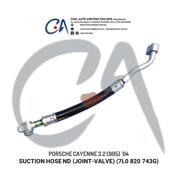 PORSCHE CAYENNE 3.2 (995) '04 SUCTION HOSE ND (JOINT-VALVE) (7L0 820 743G)