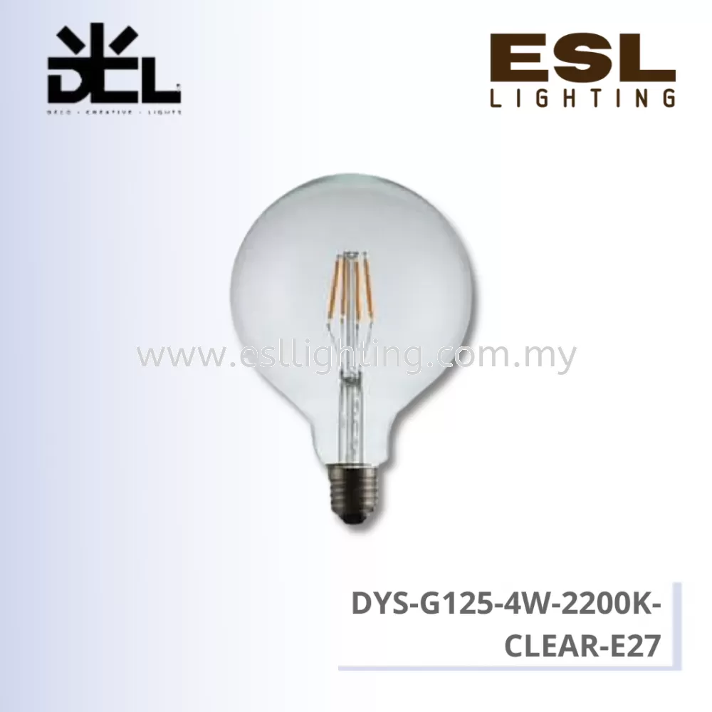 DCL LED FILAMENT EDISON BULB E27 4W - DYS-G125-4W-CLEAR-E27
