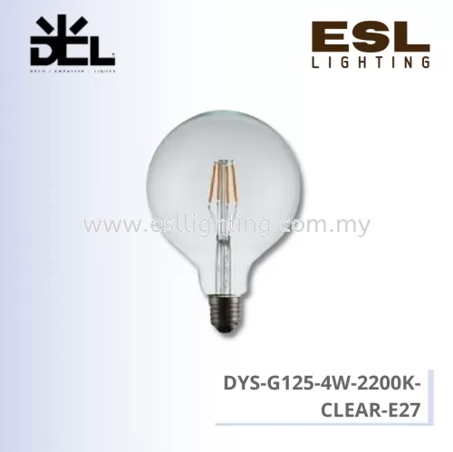 DCL LED FILAMENT EDISON BULB E27 4W - DYS-G125-4W-CLEAR-E27