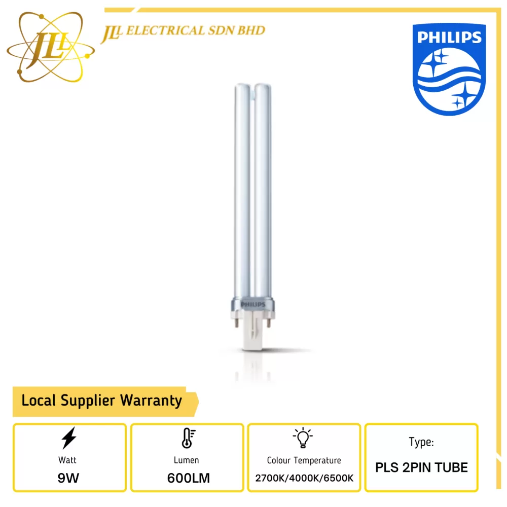 PHILIPS 9W 600LM G23 2PIN PLS TUBE [2700K/4000K/6500K]