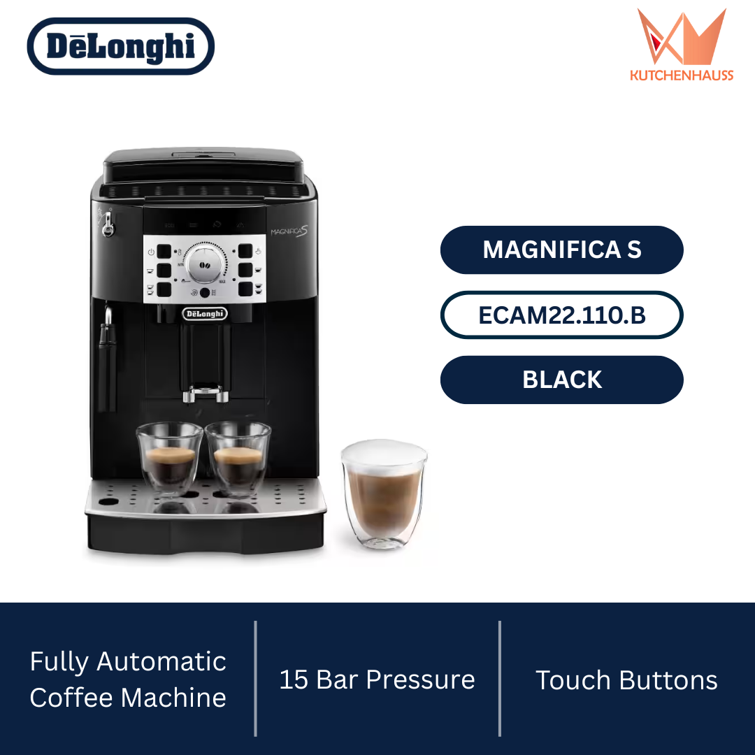 DELONGHI - Magnifica S Fully Automatic Coffee Machine (Black) | ECAM22.110.B