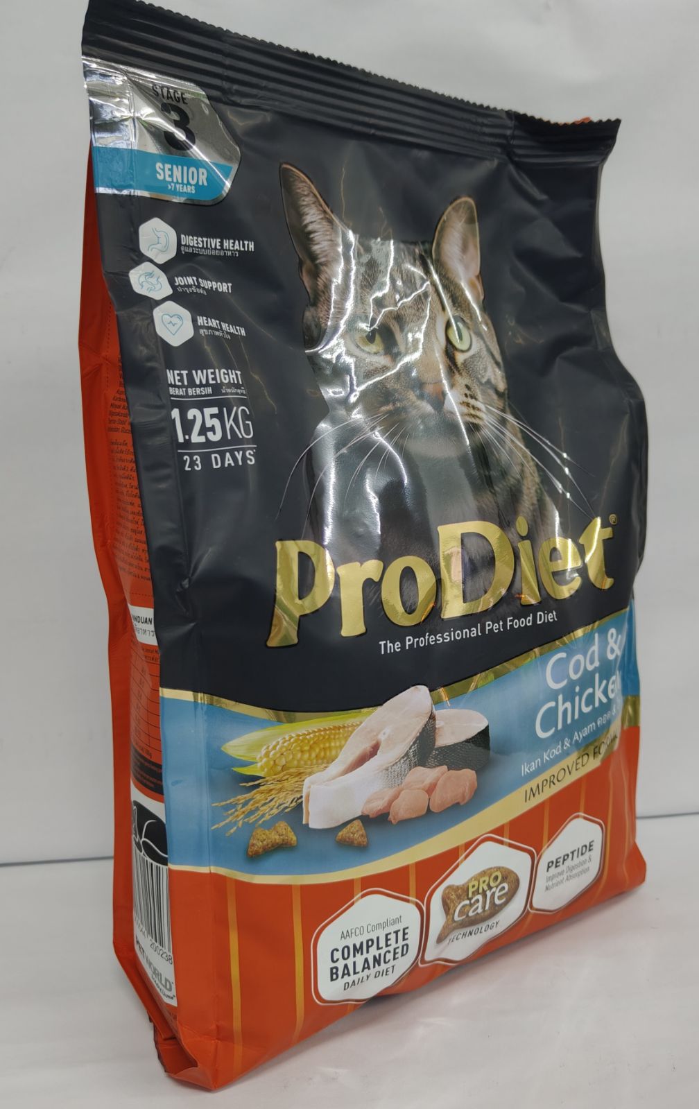 PRODIET DRY CAT FOOD COD & CHICKEN SENIOR 1.25KG