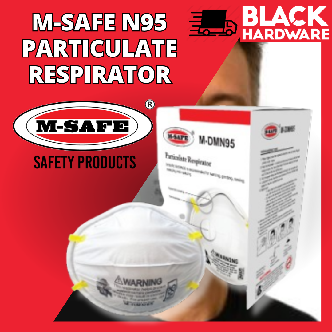 Black Hardware Msafe N95 Face Mask Protection Particulate Respirator Mask Haze Protection Topeng Muka Dust Proof Mask  A