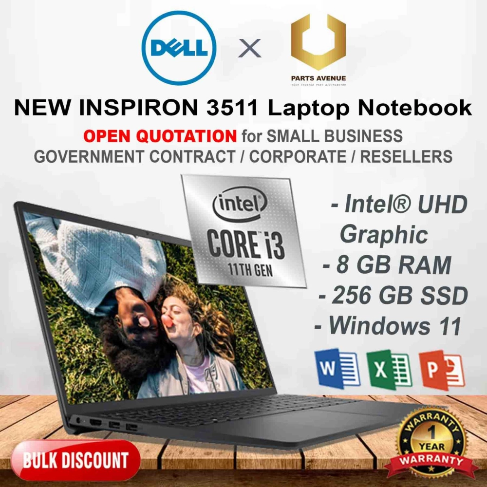 Official Dell Inspiron 15 3000 Laptop (3511) Dell Inspiron 15 3511 Dell Laptop New i3 Dell Notebook