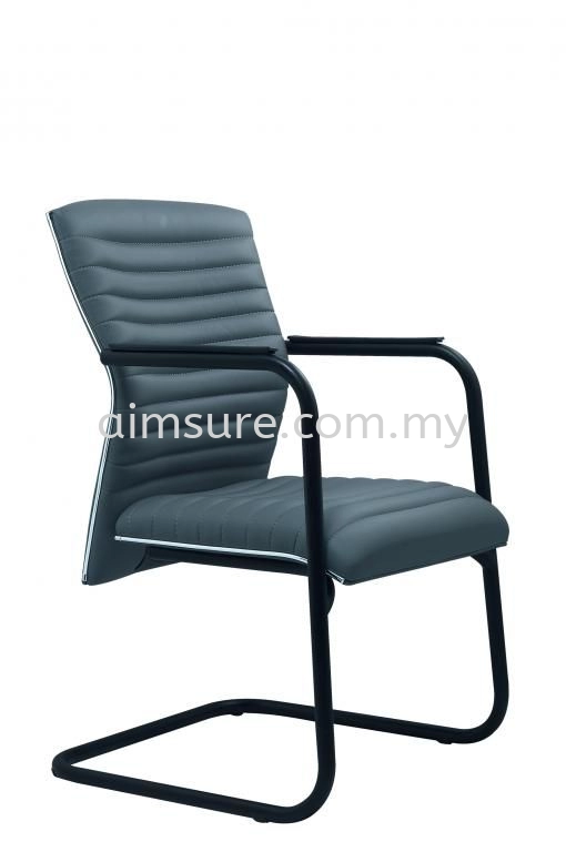 VIO III Visitor chair with chrome trimming line AIM677-VIO III