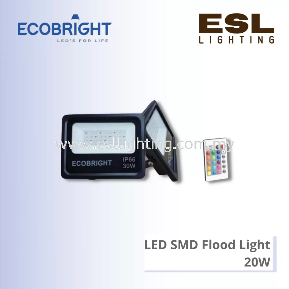 ECOBRIGHT LED SMD RGB Floodlight 20W - EB3020 IP66