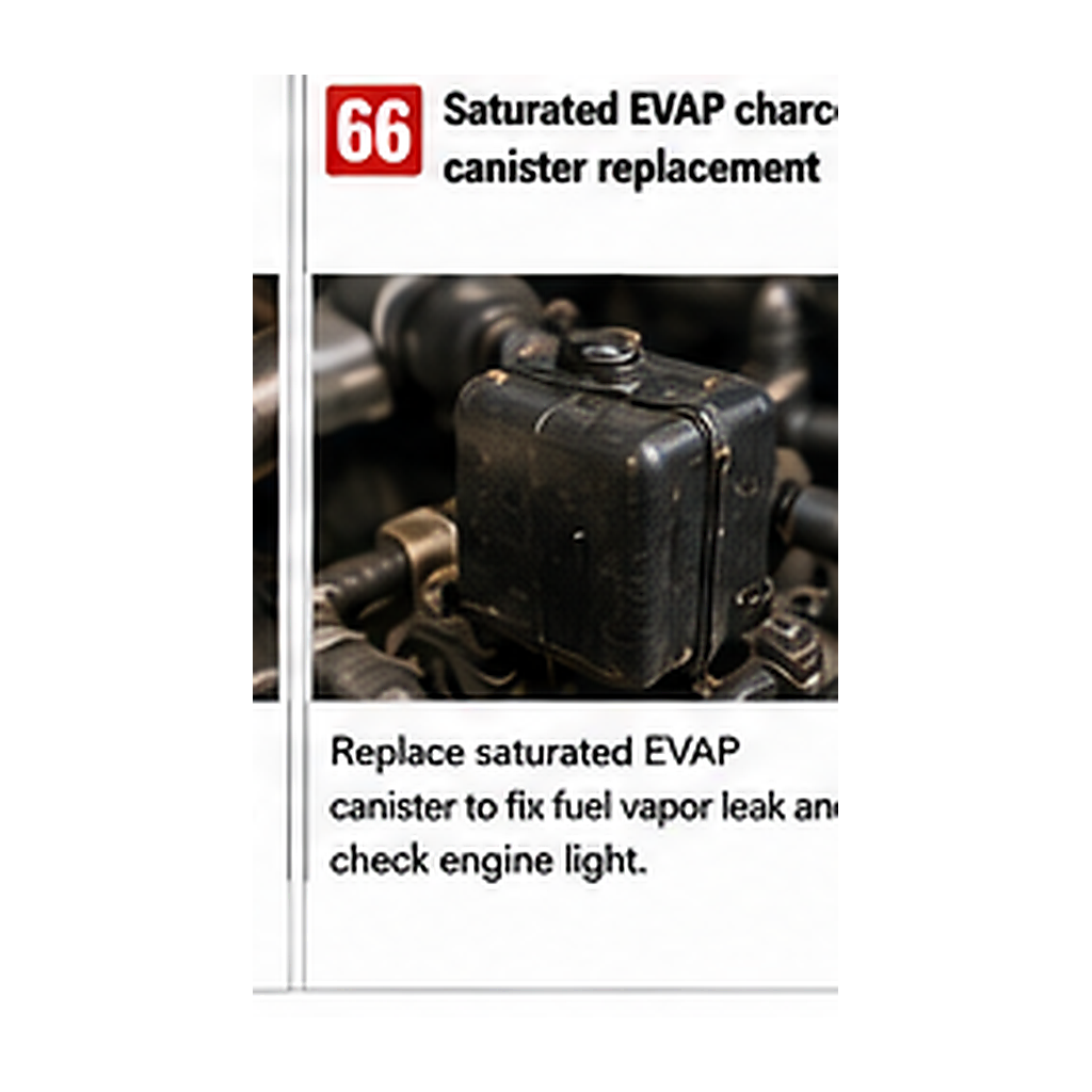 Saturated Evap Charcoal Canister Replacement