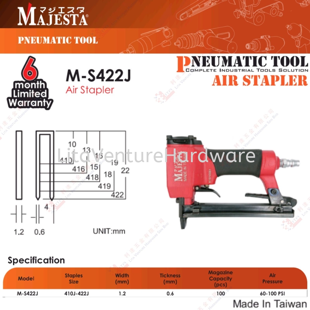 MAJESTA BRAND AIR STAPLER - MS422J