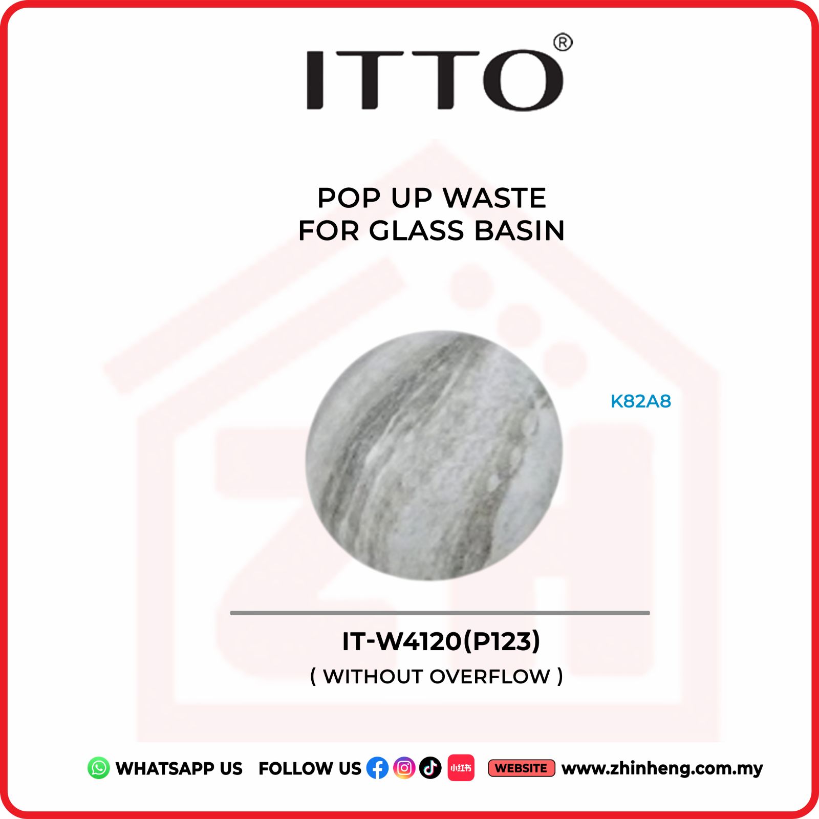 ITTO POP UP WASTE FOR GLASS BASIN IT-W4120(P123)