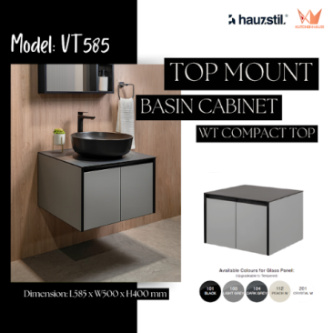 HAUZSTIL Bathroom Top Mount Basin Cabinet With Swing Door VT585