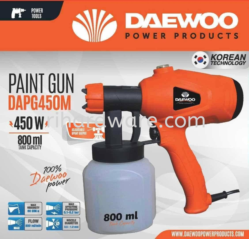 DAEWOO Spray Gun DAPG450M 450W (800ML)