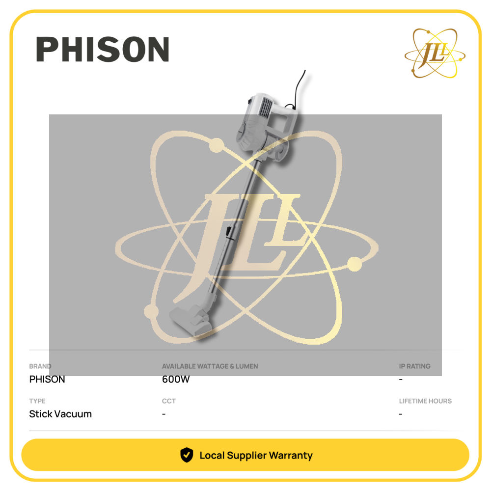 PHISON PVC-6090 STICK VACUUM CLEANER 0.50LITER 240V 600W