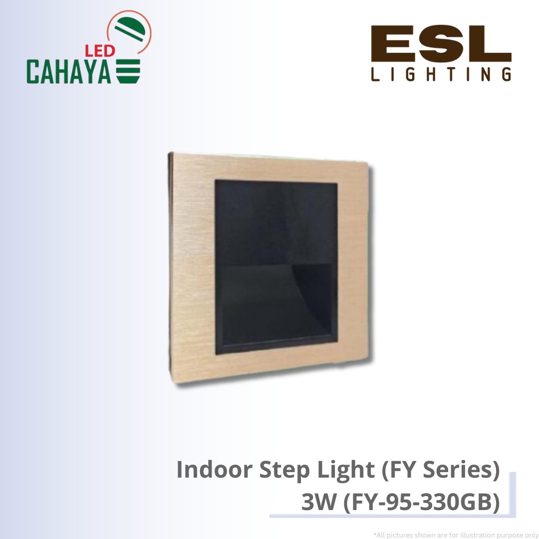 CAHAYA Indoor Step Light FY Series 3W - FY-95-330GB Gold + Black