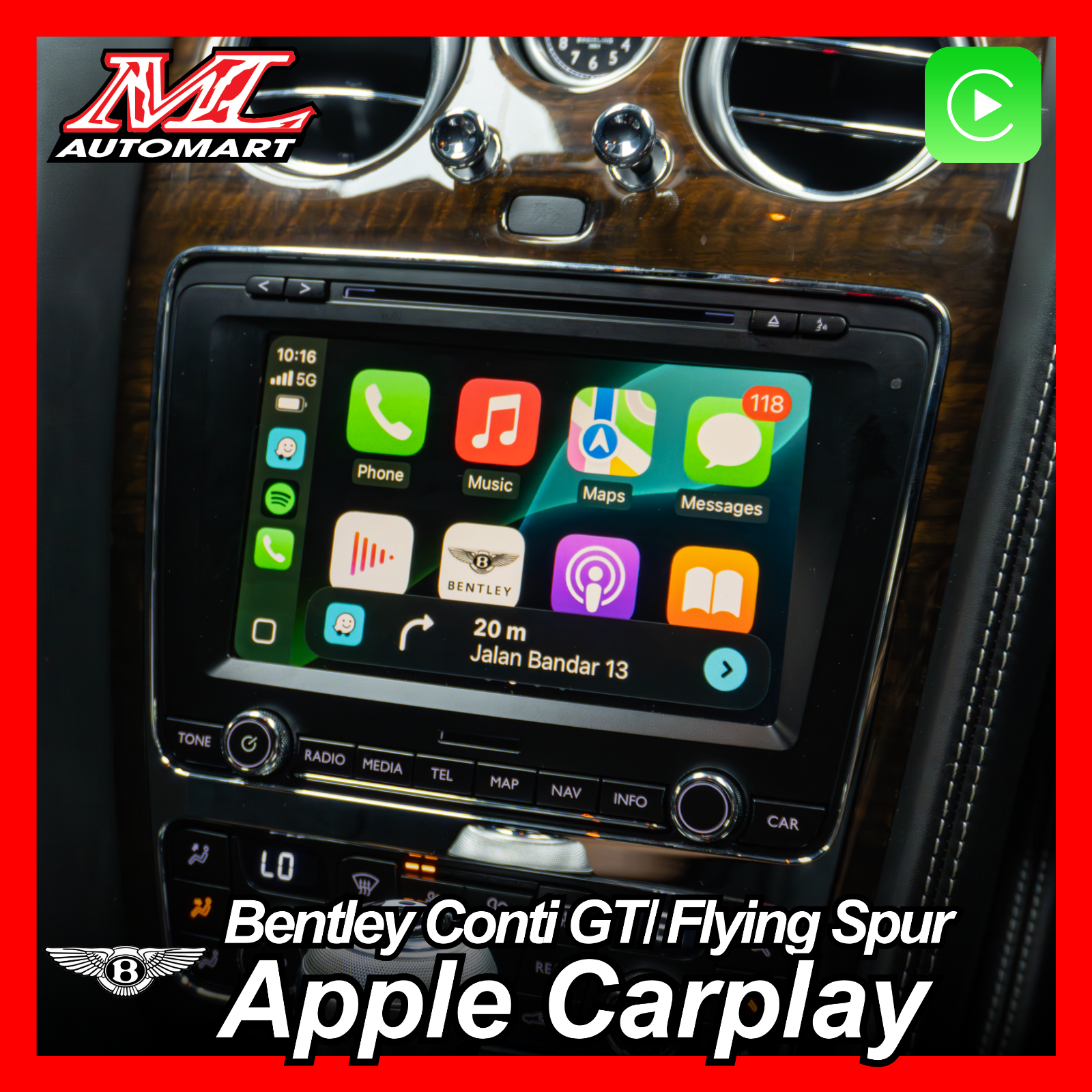 Bentley Continental GT/ Flying Spur Apple Carplay Module