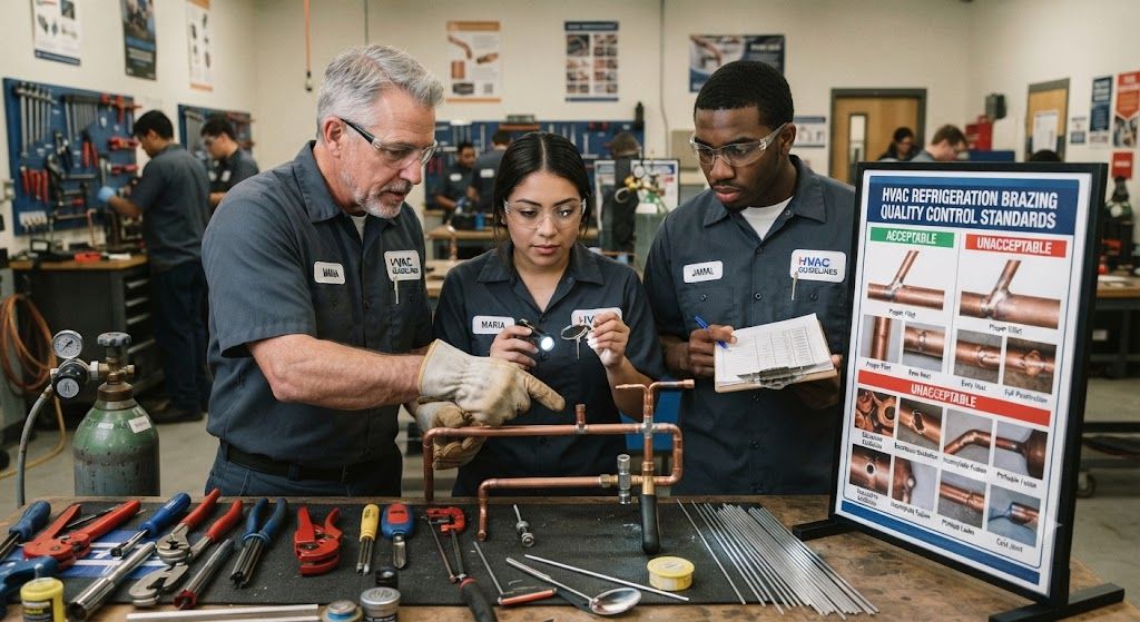 HVAC refrigeration brazing pipe quality control standards
