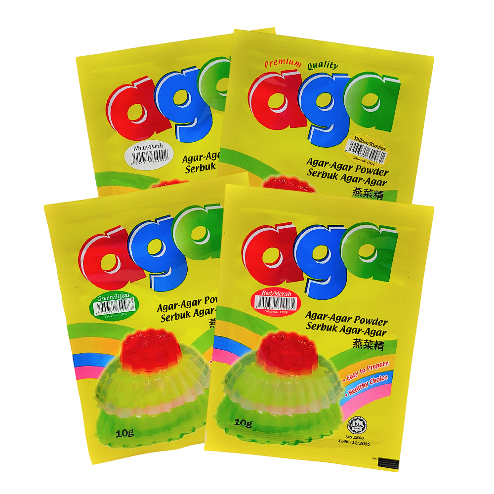 AGA Agar Agar Powder (Green/Red/White/Yellow) 10g