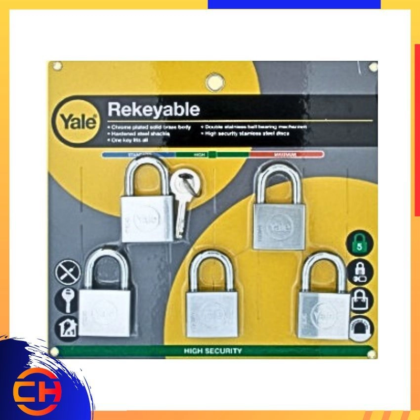 YALE Y - SERIES PADLOCK RANGE Y118 STANDARD / LONG SHACKLE PADLOCK 