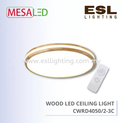 MESALED LED CEILING LIGHT WOOD ROUND 3 COLOR LIGHT 36W x 2 - CWRD4050/2-3C