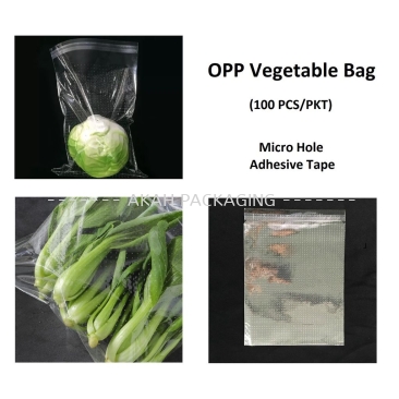 (250mm x 490mm + 40mm) Vegetable Bag / Packaging Plastic Bag with Micro Hole