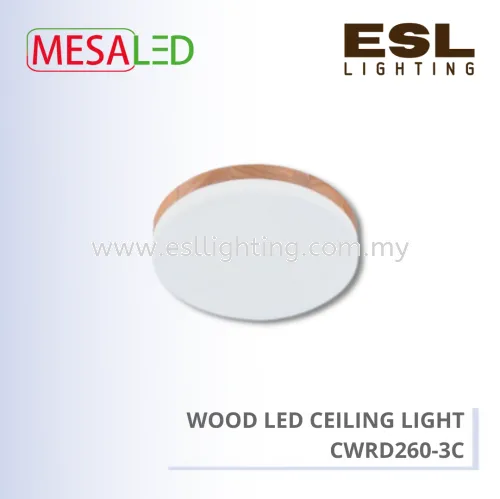 MESALED LED CEILING LIGHT WOOD 3 COLOR 18W x 2  - CWRD260-3C