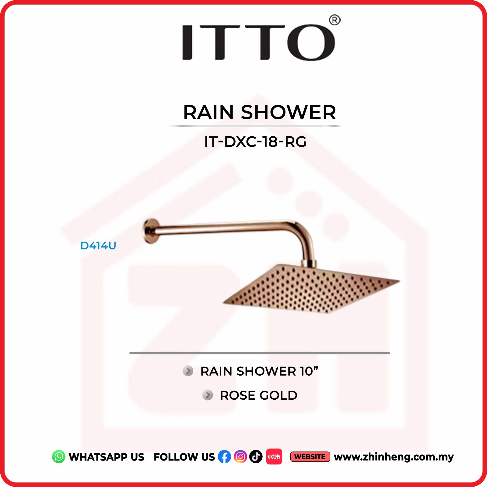 ITTO RAIN SHOWER  IT-DXC-18-RG