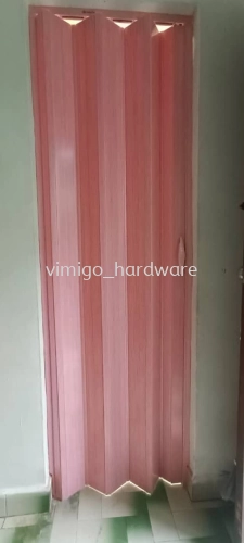 Pvc Folding Door Toilet Door 31" x 82" & 35" x 82" (Pink)