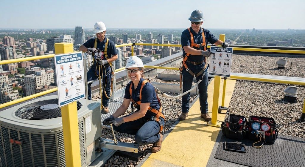 industrial HVAC height work safety guide
