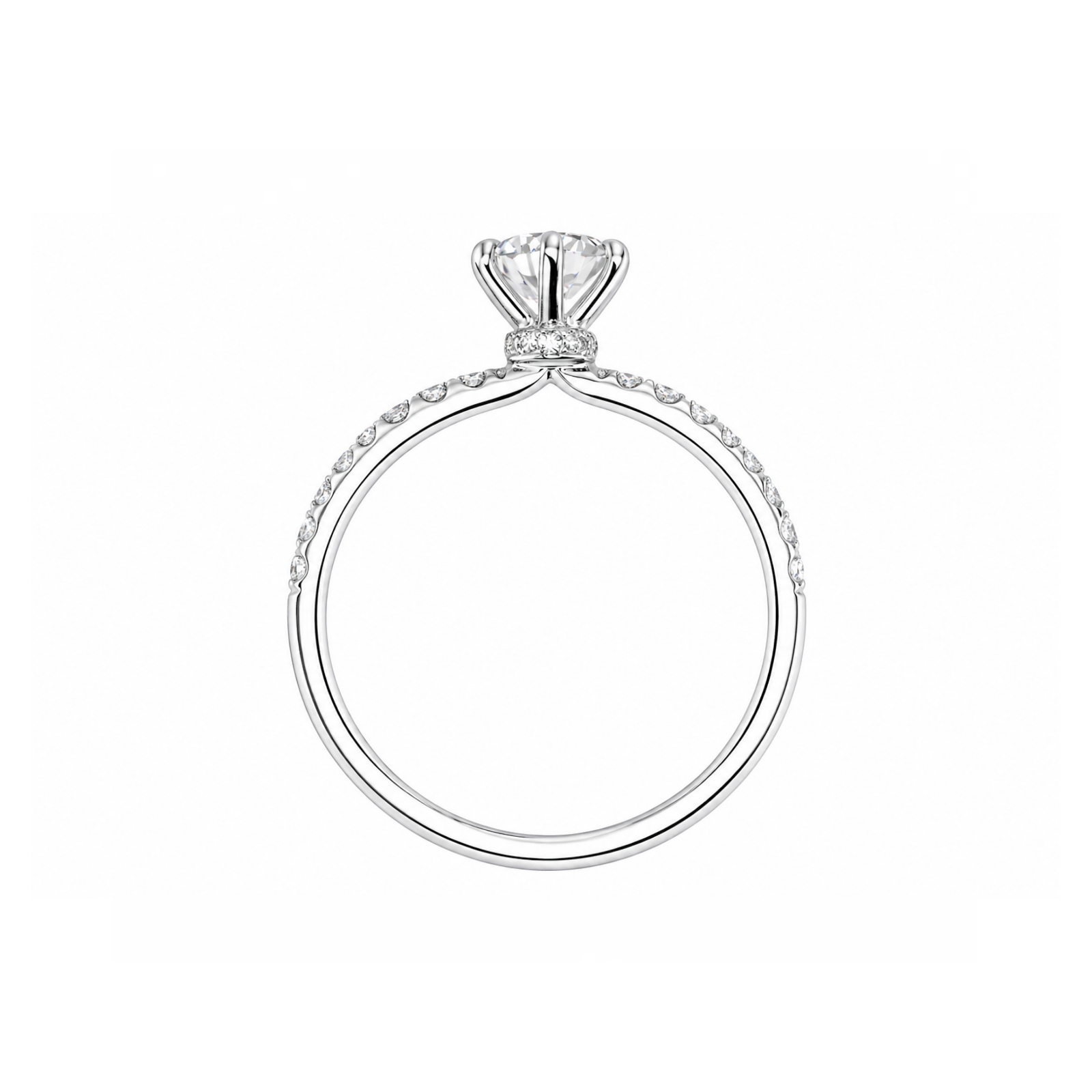 Roman & Co Aris Twist Solitaire Diamond Engagement Ring
