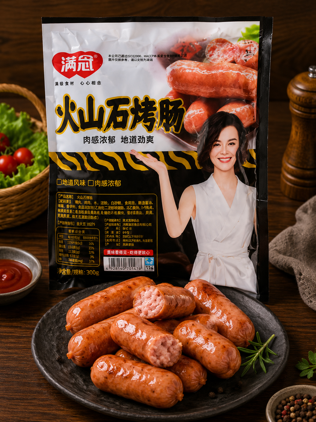 FIRE SAUSAGE 满念火山石烤肠 - 原味 700G