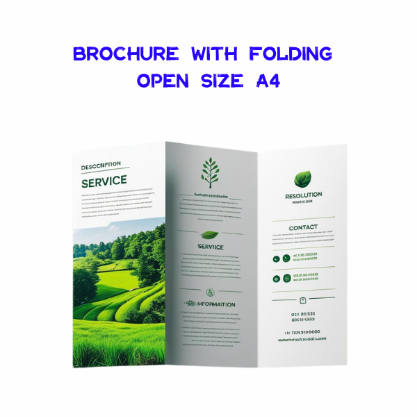 Brochure with Folding Open Size A4