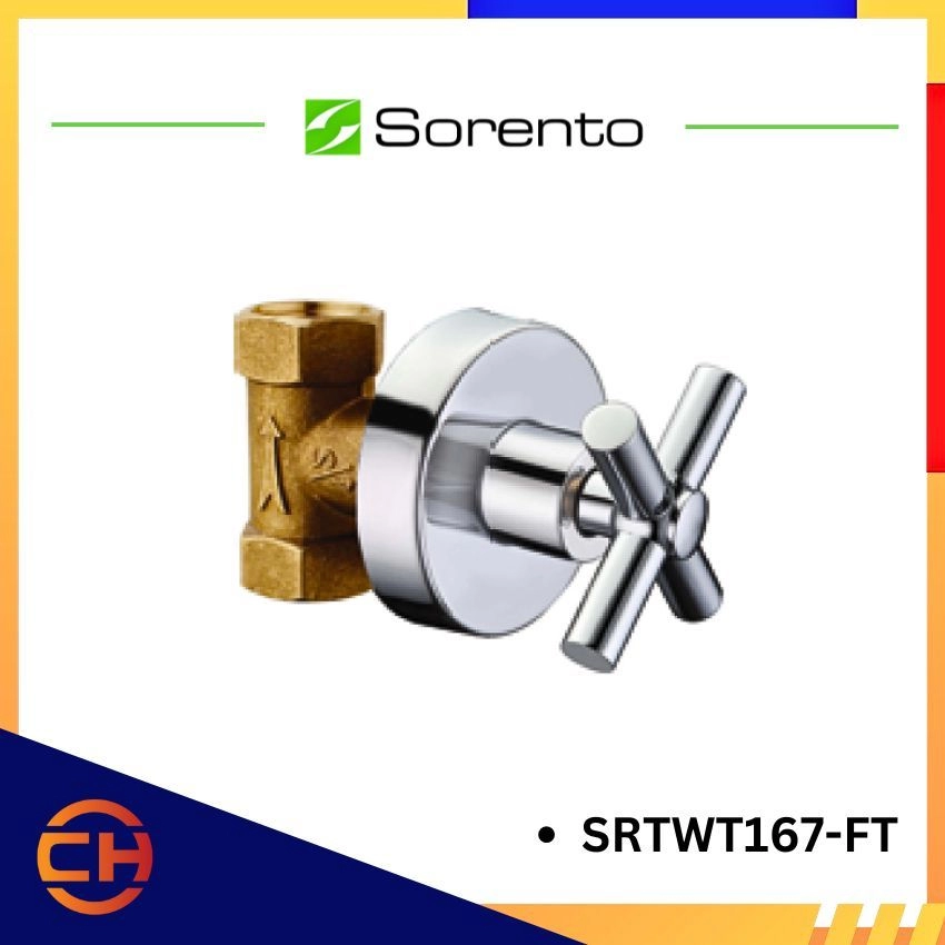 SORENTO BATHROOM FAUCET SRTWT167-FT /  SRTWT167-QT stop valve 1” (Full Turn / Quater Turn)