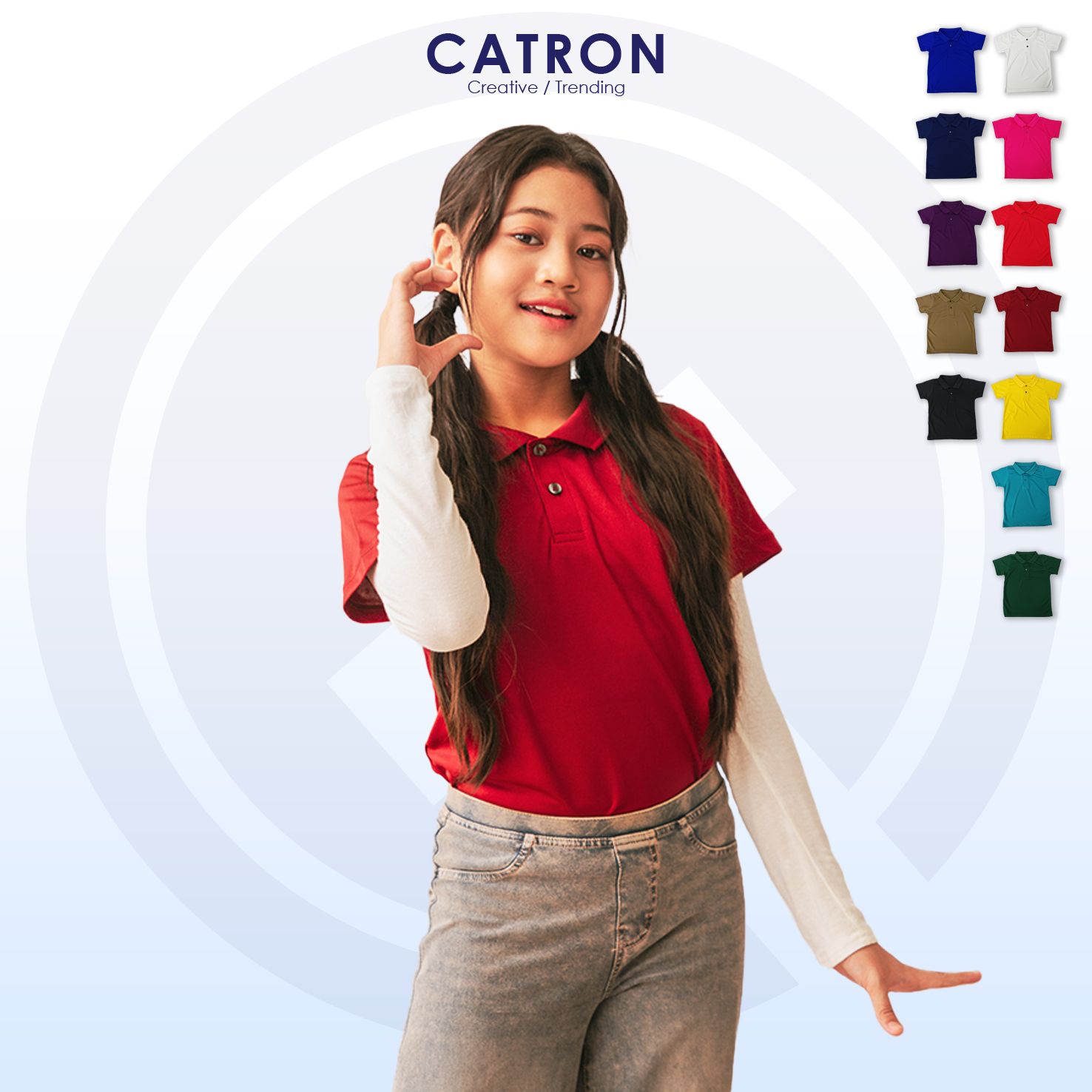 QDYP 63 Basic Quick Dry Kids Short Sleeve Collar T-shirt (150gsm)
