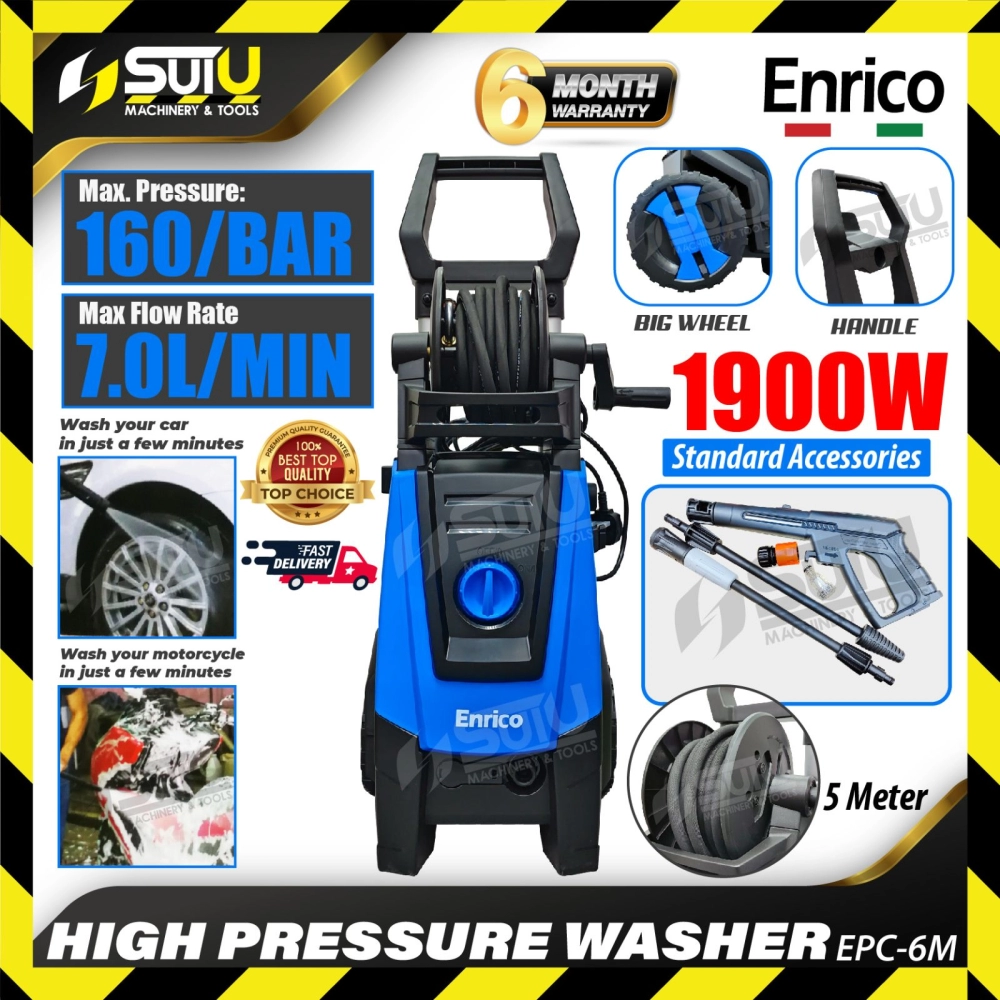 ENRICO EPC-6M / EPC6M 160Bar High Pressure Washer / Pressure Cleaner / Pencuci Tekanan Tinggi 1900W