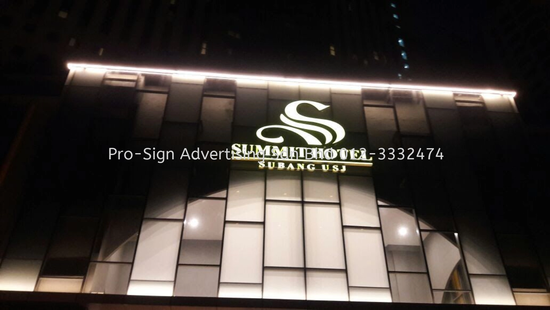 3D ALUMINUM SIGNAGE LED FRONTLIT (THE SUMMIT HOTEL, SUBANG USJ, 2016)