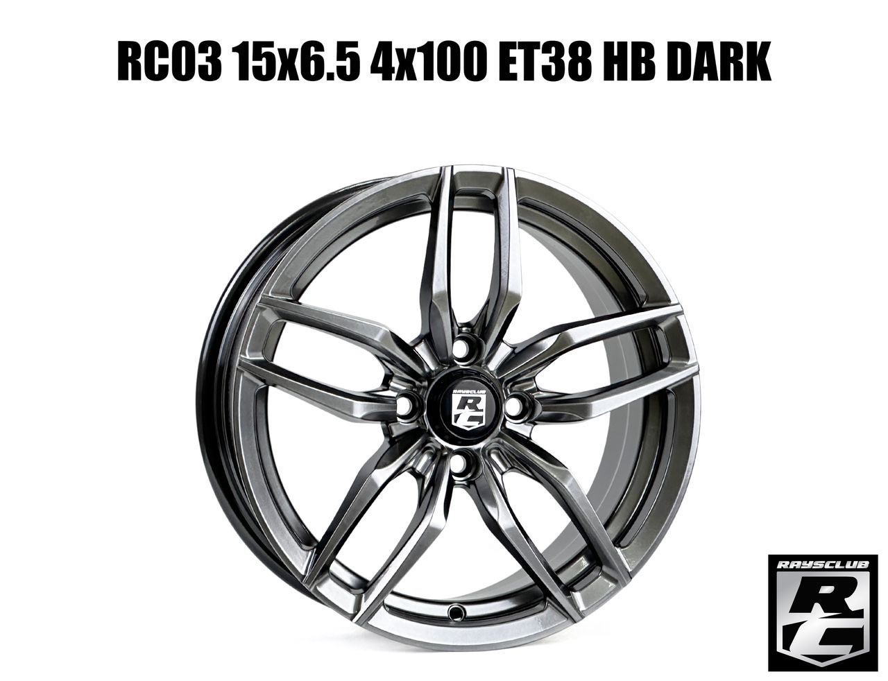 Raysclub RCO3 15X6.5 4X100 ET38 HB DARK