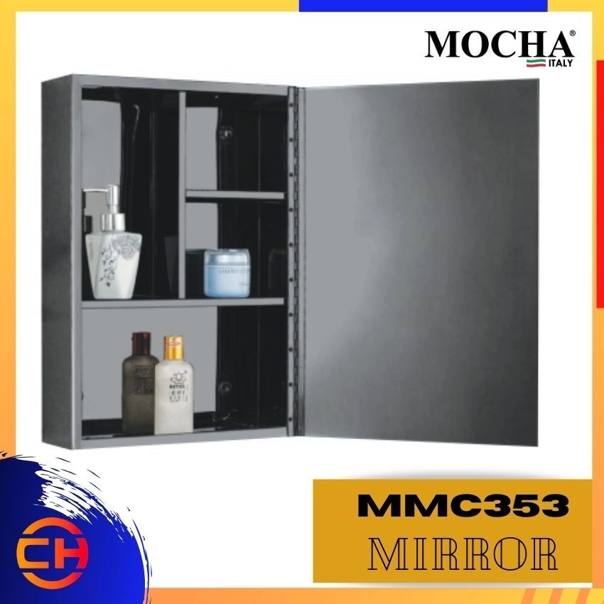 MOCHA MMC373 Stainless Steel Mirror Cabinet (Black Powder Coating)