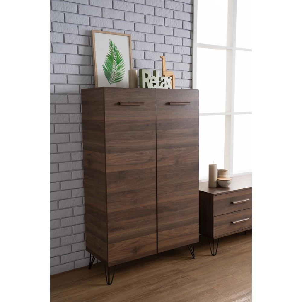 Samos Shoe Cabinet - Walnut