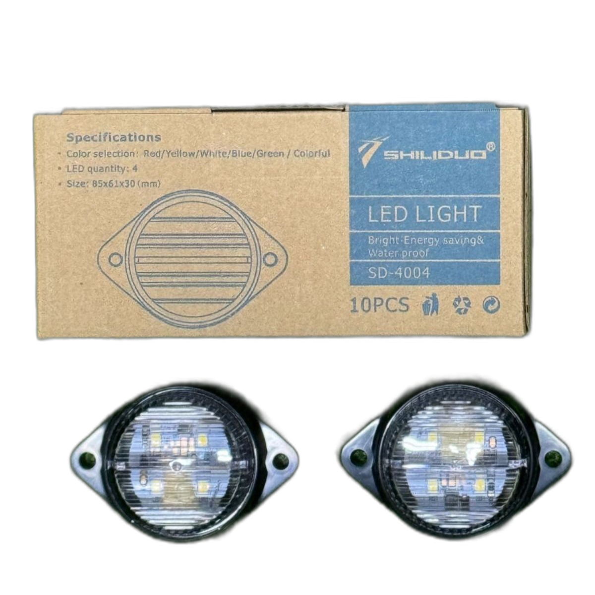 SHILIDUO LED 2" 24V Side Lamp / Outline Marker Lamp (White ) SD-4004