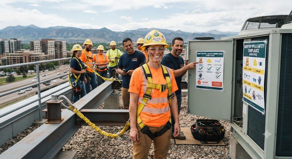 HVAC contractor PPE compliance rooftop safety