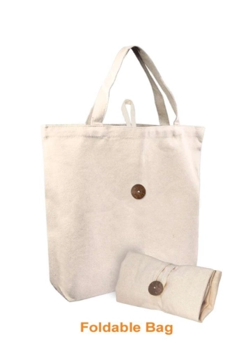 Foldable Canvas Bag (10oz) - CAN344NAT(10oz)-Natural