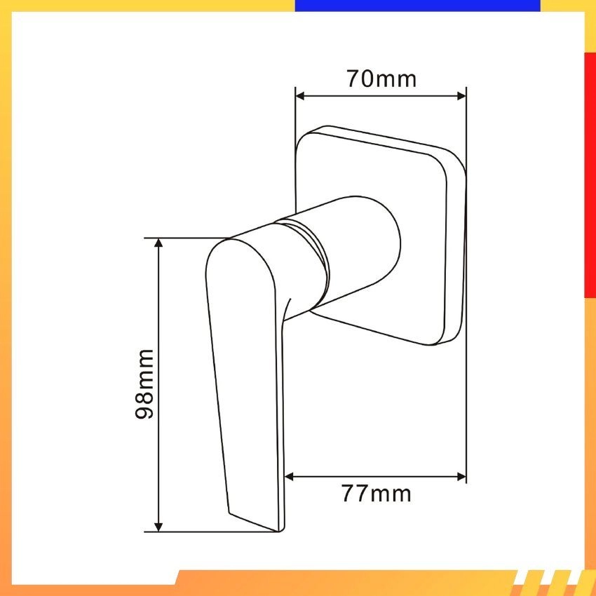 SORENTO BATHROOM SHOWER MIXER TAP SRTWT8208 Concealed Shower Cold Tap ( L70MM x W77MM x H168MM )