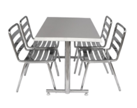 Stainless Steel Table And Chair