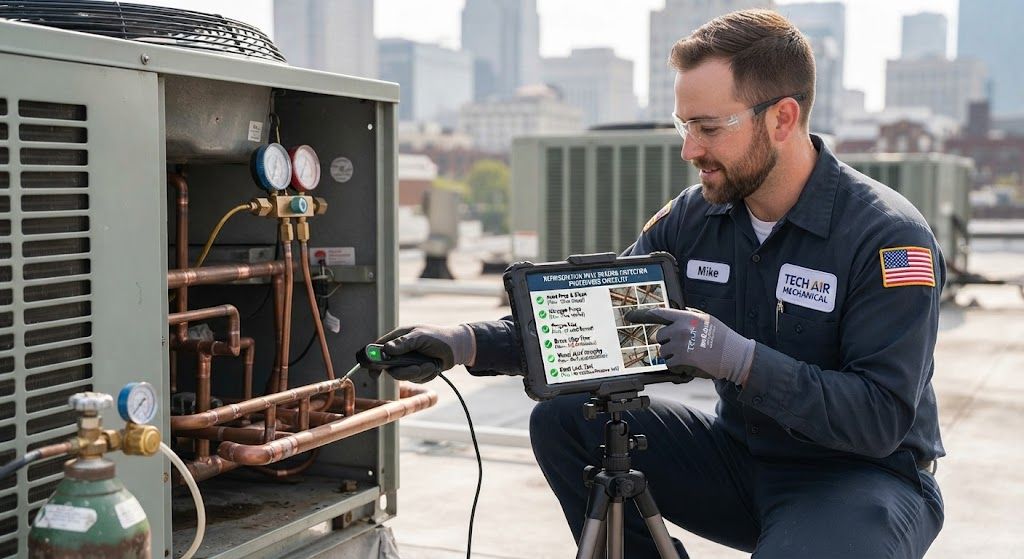 refrigeration HVAC brazing inspection procedures checklist