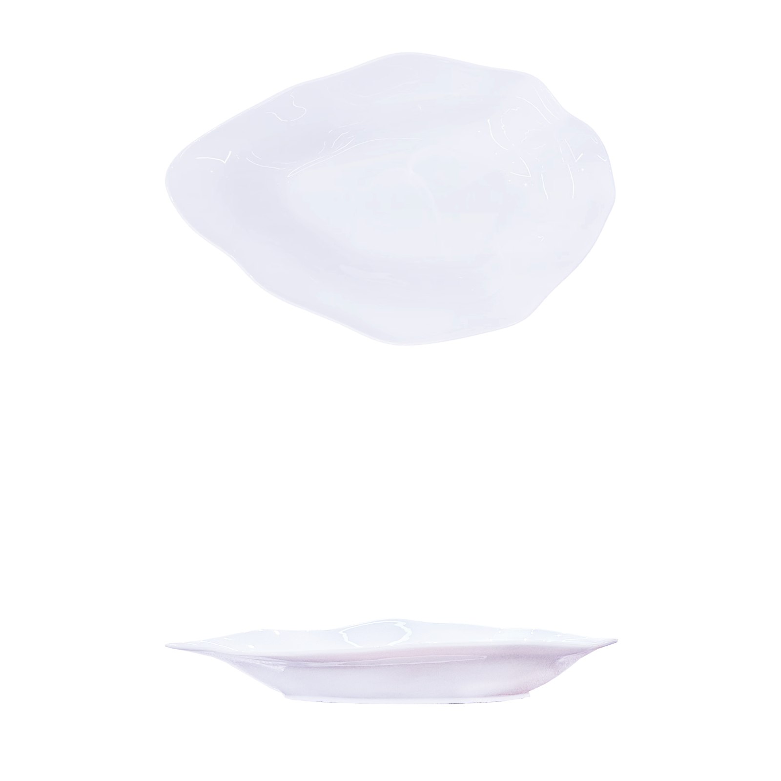YGB-20'' -haiyi-dan-shape-sashimi-bowl-月光白-20-海逸旦形刺身碗