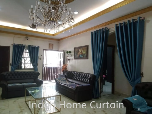 Installation Curtain at Bungalow House Jalan Cumarasami Off Taman Kaya Design Eyelet