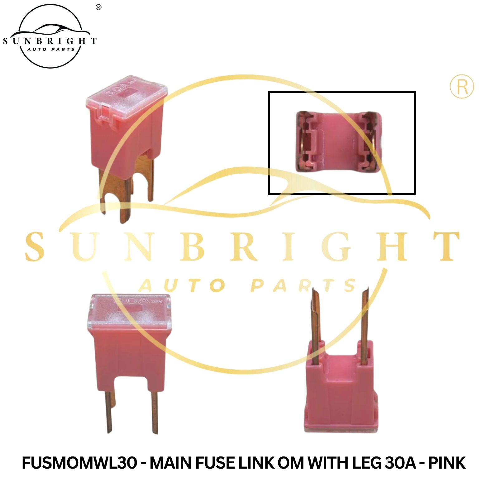 FUSMOMWL30 - MAIN FUSE LINK OM WITH LEG 30A - PINK