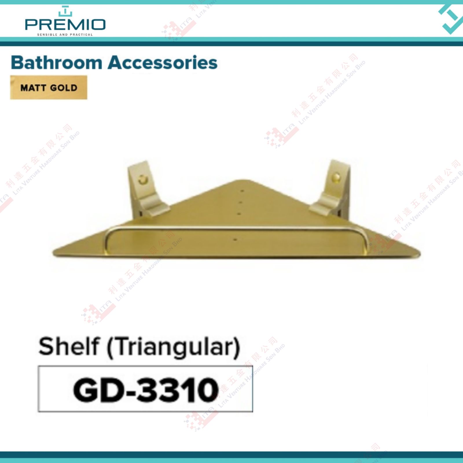 PREMIO BRAND SHELF TRIANGULAR - GD3310