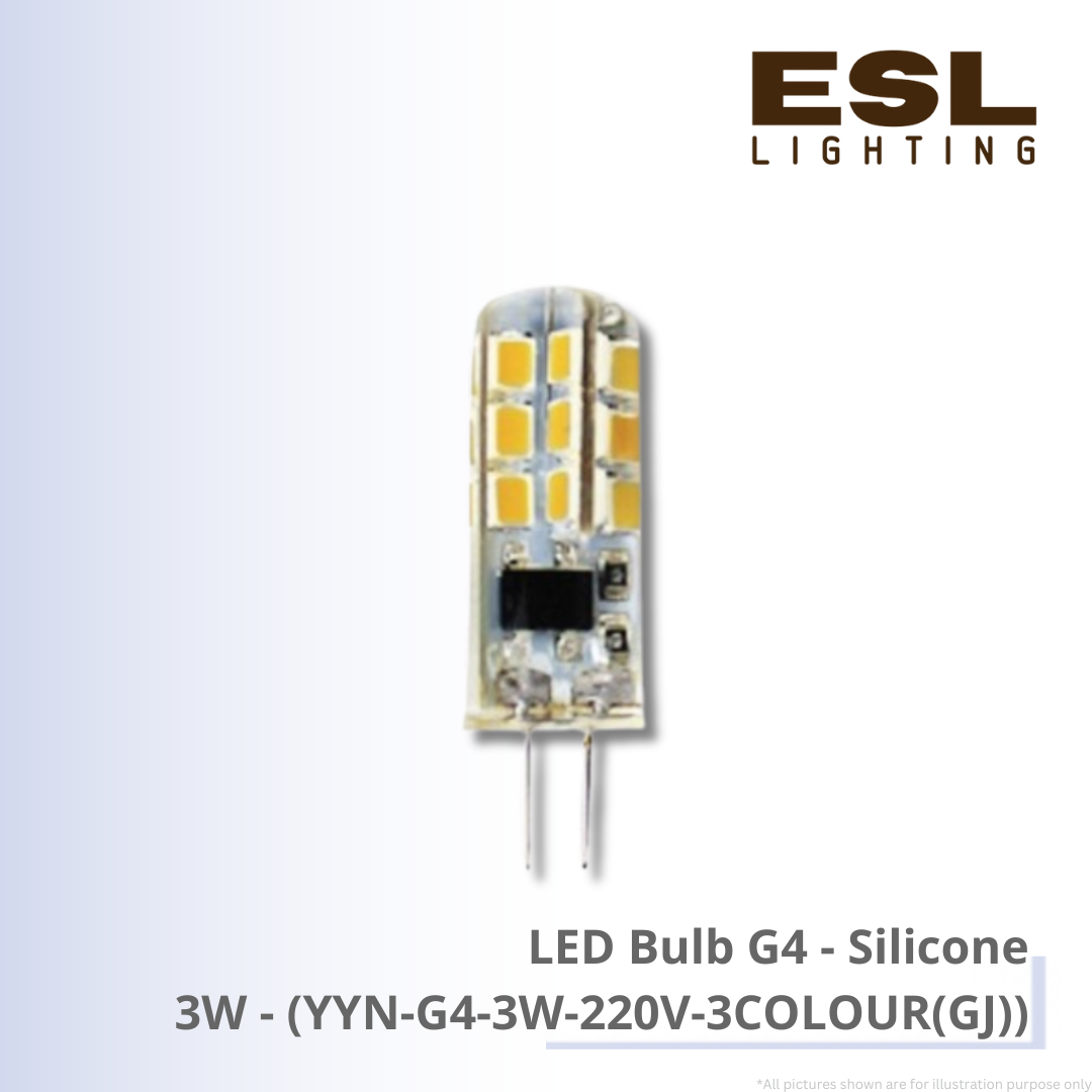LED Bulb G4 Silicone 3W - YYN-G4-3W-220V-3COLOUR(GJ)