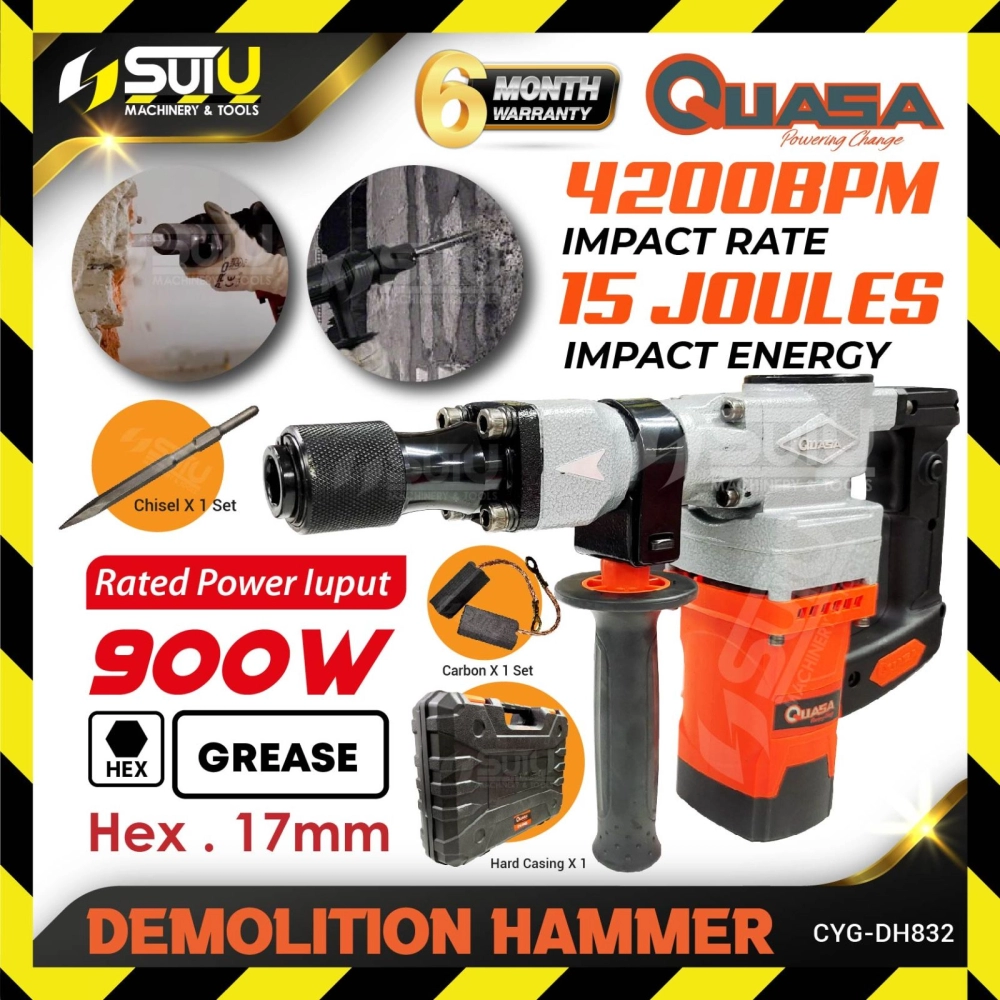 QUASA CYG-DH832 15J Demolition Hammer 900W 4200BPM