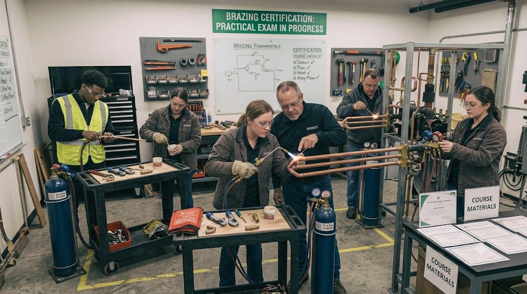 HVAC copper pipe brazing certification course